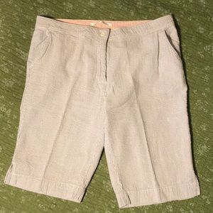 Seersucker Bermuda shorts